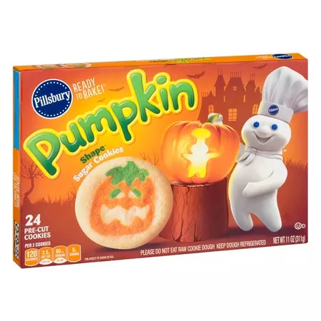 Pillsbury Pumpkin Shape Sugar Cookies - 11oz : Target