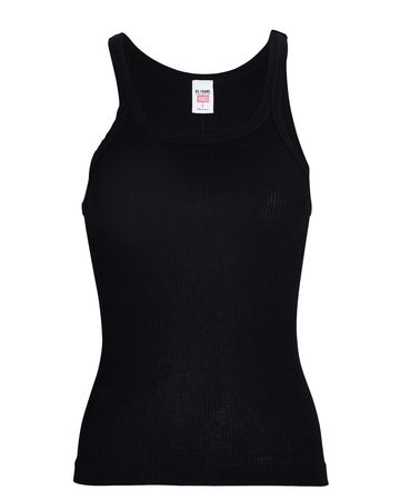 RE/DONE The Ribbed Cotton Tank in Black | INTERMIX®