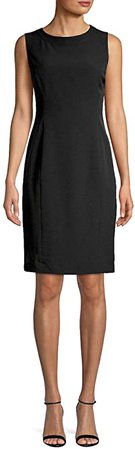 Kasper Women's Sleeveless Sheath Dress, Grey/Black, 8 at Amazon Women’s Clothing store