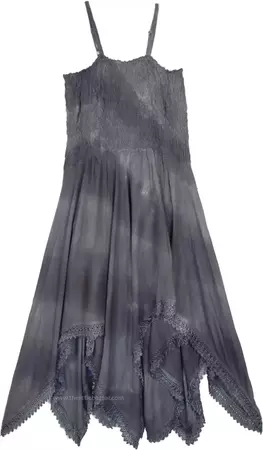 Lavender Scent Dress with Ombre Effect | Dresses | Grey | Sleeveless, Embroidered