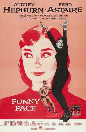Vintage Funny Face Audrey Hepburn Movie Poster Print | Etsy