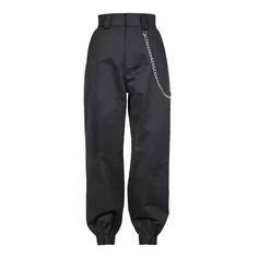Women Harem Pants Streetwear High Waist Casual Dance Sweatpants Chain Zipper Cargo Trousers Black in 2020 | Cargo pants women, Pants for women, Fashion