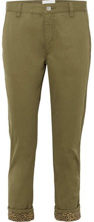 The Confidant Cotton-blend Straight-leg Pants - Green