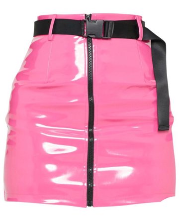 pink vinyl skirt