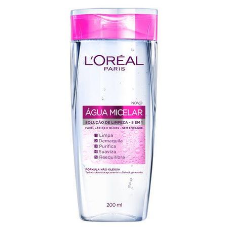 Tônico De Limpeza Facial 5 Em 1 L'oréal Á gua Micelar 200ml nas Lojas Americanas.com