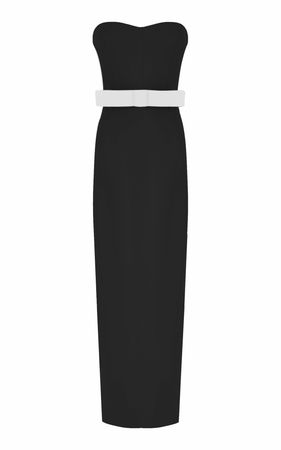 Noéle Bow-Detailed Crepe Strapless Maxi Dress By The New Arrivals Ilkyaz Ozel | Moda Operandi