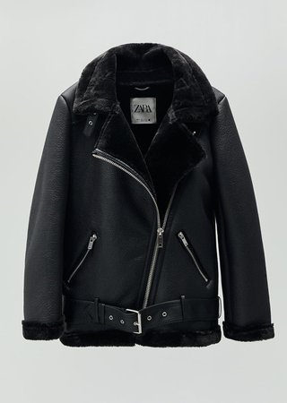 faux fur leather jacket