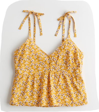 yellow floral top