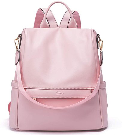Amazon.com: Women Backpack Purse Fashion Leather Large Travel Bag Ladies Shoulder Bags Pink : Clothing, Shoes & Jewelry