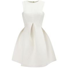 Pinterest - White O-neck Sleeveless Fluffy Hem Party Dress ($26) found on Polyvore featuring women's fashion, dresses, vestidos, short dresse | Dress Happy