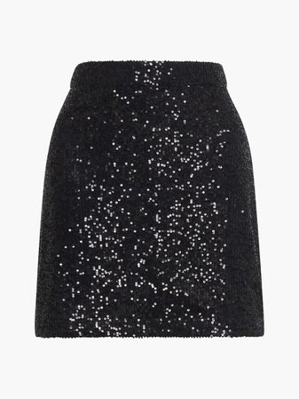Eshka Sequin Mini Skirt Black– French Connection US