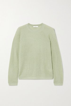 Sage green Ribbed-knit sweater | Vince | NET-A-PORTER