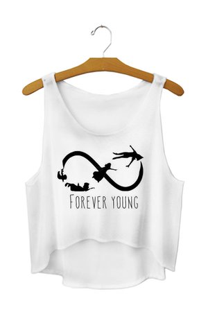 forever young Peter Pan crop top