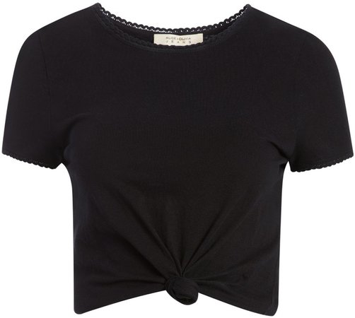 Kane Tie Front Cropped Tee