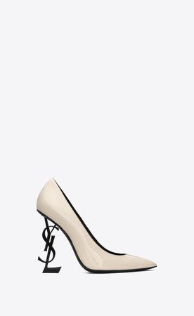 Saint Laurent ‎OPYUM Pumps With Black Heel In Patent Leather ‎ | YSL.com