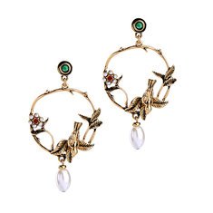 Bohemian Flower Tassels Drop Earrings Vintage Antique Gold Earrings for Women online - NewChic