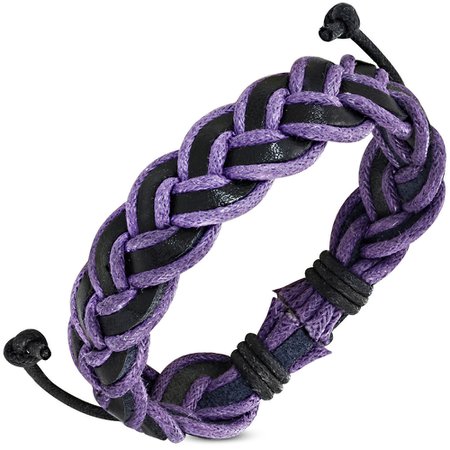 Purple braided bracelet