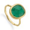 Siren Medium Stacking Ring in 18ct Gold Vermeil on Sterling Silver with Green Onyx | Jewellery by Monica Vinader
