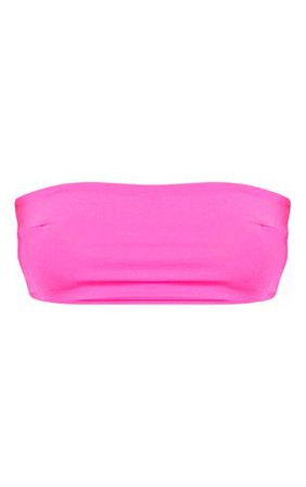 Pink Mix & Match Bandeau Bikini Top | PrettyLittleThing