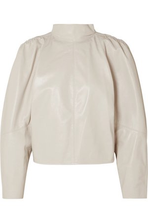 Isabel Marant | Caby gathered leather top | NET-A-PORTER.COM