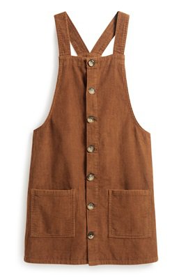 Primark - Brown Corduroy Pinafore Dress