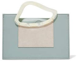 Naturae Sacra - Arp Mini Suede-trimmed Leather And Resin Tote - Mint