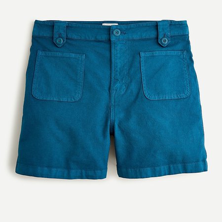 J.Crew: Front-pocket Short In Garment-dyed Canvas For Women