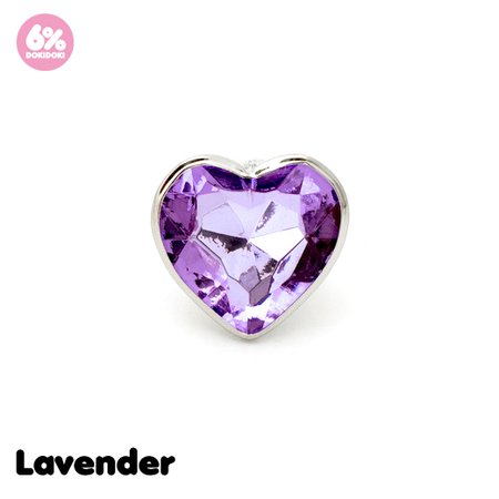 Jewel Heart Ring in Lavender