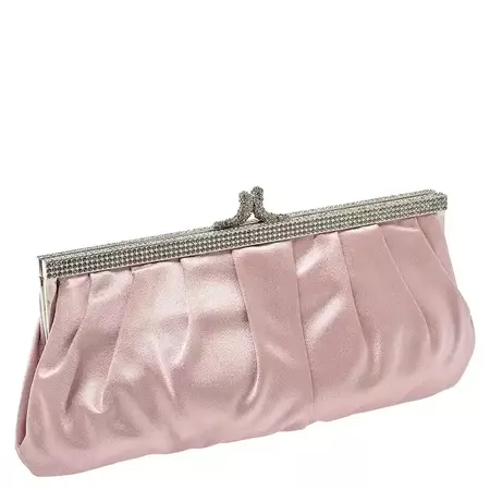 Valentino Pink Satin Crystal Embellished Frame Clutch at 1stDibs | pink satin clutch, valentino pink crystal bag, maria egee wedding
