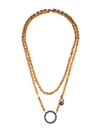 Loree Rodkin Wood Bead Pendant Necklace - Necklaces - LRR20404 | The RealReal