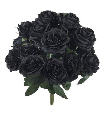 bouquet of black roses