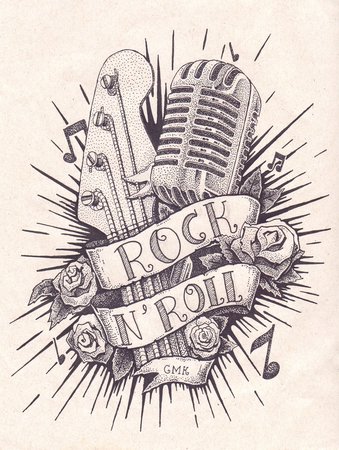 rock and roll tattoo - Google Search