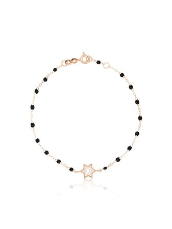 Gigi Clozeau 18kt Rose Gold Diamond Star Beaded Bracelet