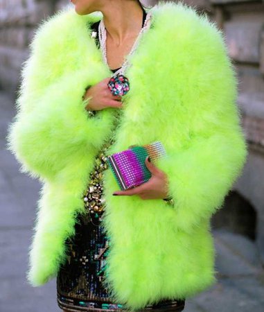 neon bird coat