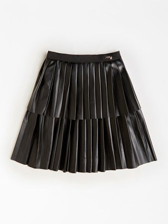 PLEATED FAUX LEATHER SKIRT | Guess Official Online Store