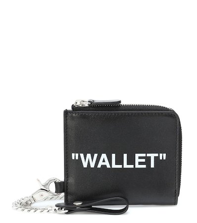 Quote leather wallet