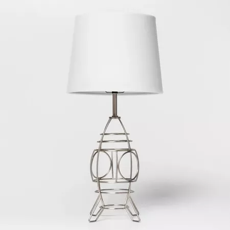 Space Ship Wire Table Lamp Silver - Pillowfort™ : Target