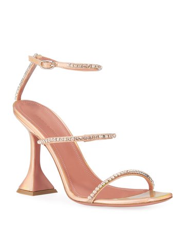 Amina Muaddi Gilda Crystal Embellished Sandals | Neiman Marcus