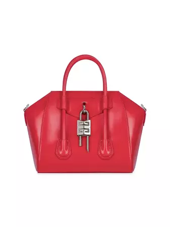 Shop Givenchy Mini Antigona Lock Bag in Box Leather | Saks Fifth Avenue