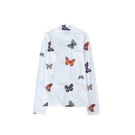 JESSICABUURMAN – LENIA Turtleneck Butterfly Printed Under Layering Top