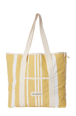 business & pleasure co. The Beach Bag in Vintage Yellow Stripe | REVOLVE