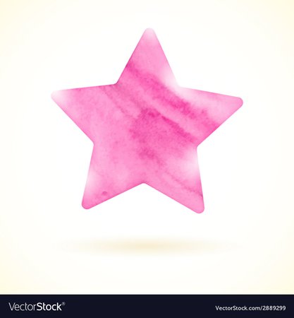 Pink watercolor star Royalty Free Vector Image