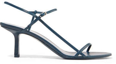 Nude Leather Sandals - Navy