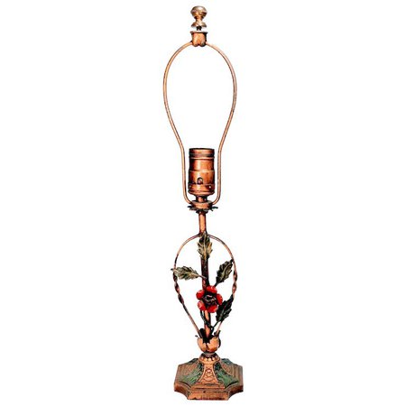Vintage Italian Tole Lamp Rose Boudoir Cast Iron Shabby Chic Antique : Allie's Antiques | Ruby Lane