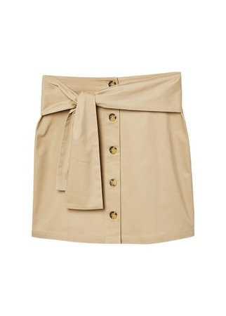 MANGO Bow cotton skirt