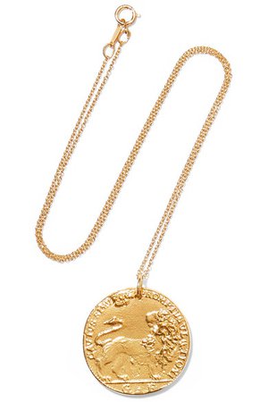 Alighieri | Il Leone Medallion gold-plated necklace | NET-A-PORTER.COM
