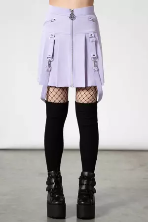 Blaire B*tch Mini Skirt [PASTEL LILAC] | Killstar