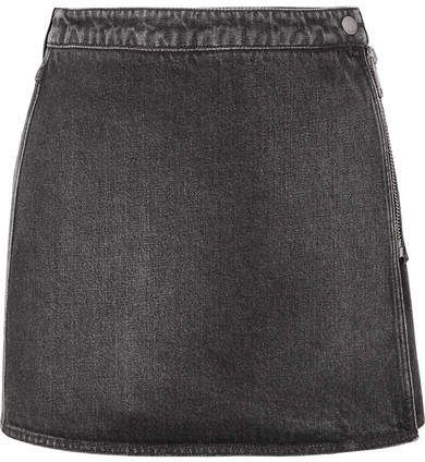 Denim Mini Skirt - Black