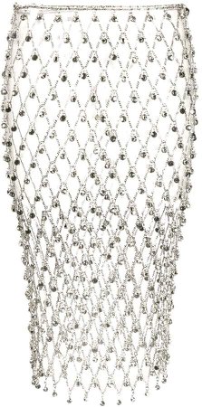 rhinestone chain mesh skirt