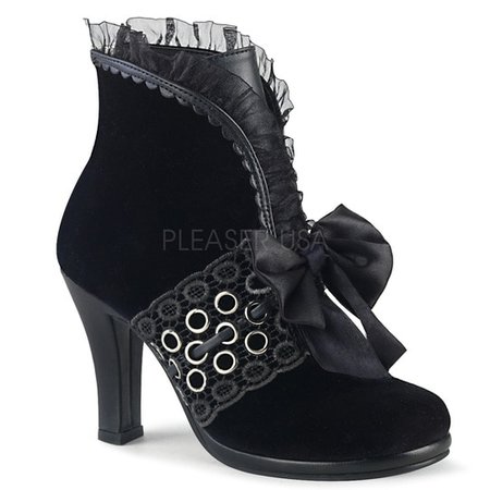 Epic Velvet Gothic Booties-Ankle boots